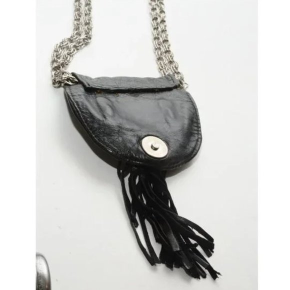 ONE of a KIND! Unique Statement Necklace Vintage Elephant Head Metal and Leather - Picture 10 of 10